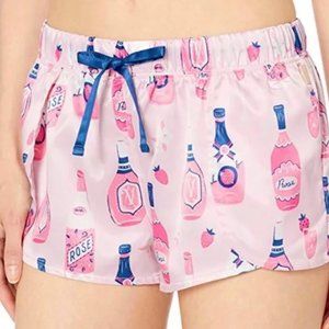 NWT Pink Rosé, Champagne, Bubbly Bottles Pajama PJ Shorts